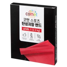 코멧 스포츠 탄성저항 밴드, 레드(2.3kg), 1개