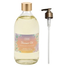 사봉 샤워오일 화이트티 셀레브레이션 + 펌프 세트, 1개, 500ml