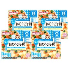 WAKODO 和光堂 西式鮭魚白醬便當 炊飯 Set, 9個月以上寶寶適用, 無色素、無防腐劑、無香料, 鮪魚蔬菜+鮭魚白醬, 160g, 4盒