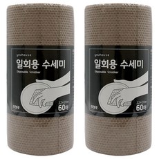 youhouse 捲筒式一次性菜瓜布, 熔噴棕, 2個, 60入