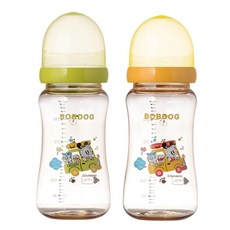 PPSU無奶嘴奶瓶 綠色+黃色 200ml, 300ml