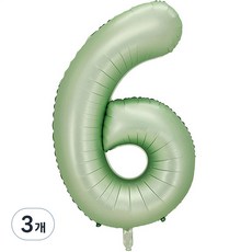 胖派對 數字字母氣球 101cm 6, 蘋果綠, 3個