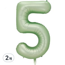 Pang Party 數字字母氣球 101cm 5, 蘋果綠, 2個