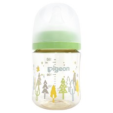 pigeon 貝親 實感哺乳塑膠奶瓶 0個月以上, 森林, 160ml, 1個