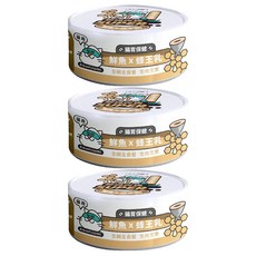 nu4PET 陪心寵糧 全齡貓 SUPER小白主食罐, 鮮魚 + 蜂王乳, 80g, 3罐