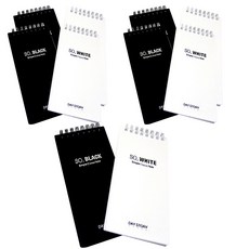 PP封面線圈便攜式筆記本 58頁 2款, 黑，白, 1套