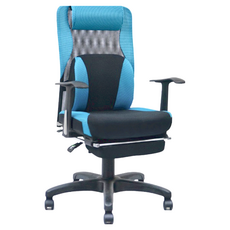 收納王妃 海莉PU枕舒適電腦椅 台灣製造, 藍色