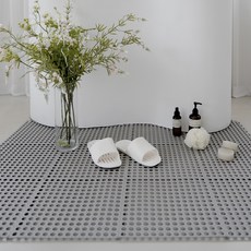 comet 浴室拼接地墊, 16片, 灰色