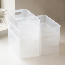 Im Home Living 置物收納盒 1號 白色, 透明, 5個