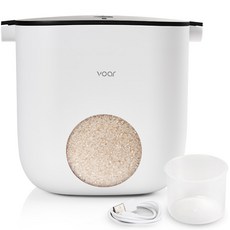 voar 裝新鮮真空飯碗VKE-004WH, 白色的