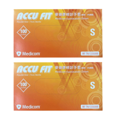 Medicom 麥迪康 NBR檢診手套 未滅菌/無粉 S TN133500B 100個, 2盒