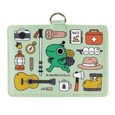 CCHING 青青文具 橫式皮革證件套 怪奇事物所 探險家, 105x76x4mm, 1個