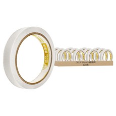 DEER BRAND 鹿頭牌 薄型手撕雙面膠帶 易於手撕 美工DIY辦公用品, 5盒, 12mm x 15Y