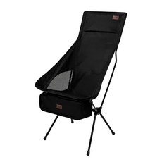 ROTICAMP 舒適椅 便攜式露營椅 高背款, 1個, 午夜黑