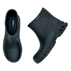 Hanama 悍馬 H-889 一體成形鋼頭雨鞋 42 台灣製造, 26.5cm, 黑色