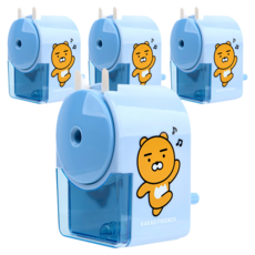 아이콘스 카카오프렌즈 수동 연필깎이, 라이언, 4개