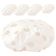 Keulreeora 洗臉防水浴帽, 粉紅色, 12個