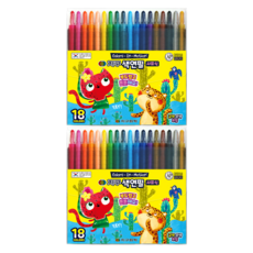 GLOBE CHEMICAL 自動式彩色鉛筆, 2個, 18色