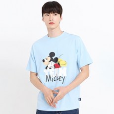 홀하우스 남녀공용 팀 미키 통기성 반팔 티셔츠 HM2TSU106