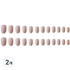 啞光混合顏色橢圓型長凝膠指甲尖 24 件, NT265米色啞光橢圓, 2個