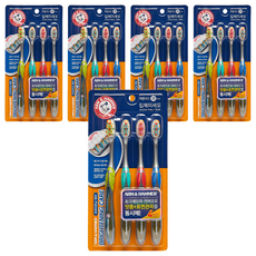 ARM & HAMMER 鐵鎚牌 小蘇打亮白護理牙刷, 4個裝, 5個