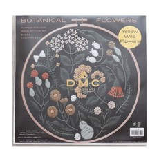 DMC 樋口愉美子 刺繡材料包 Set, 黃色野花, 黃花圓舞曲, 1組