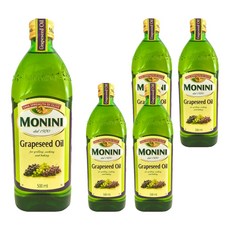 MONINI Oils 葡萄籽油, 500ml, 5個
