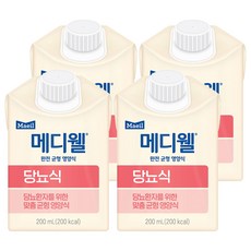 메디웰 매일 당뇨식, 200ml, 4개