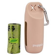 퍼피아 반려동물 실리콘 풉백 케이스 + 배변봉투 15p 세트, 핑크, 1세트