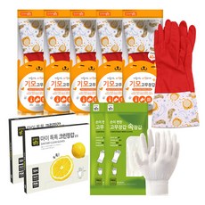 MYUNGJIN 醃泡菜橡膠手套組, 紅色(橡膠手套), 1組