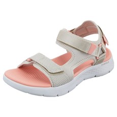 SKECHERS Go Work Flex女款健走系列涼拖鞋, 米色+珊瑚粉(SP0WSCEM113), 230