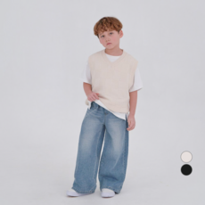 BerryCloset 男童舒適格紋寬鬆針織背心