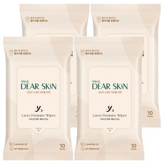 DEAR SKIN Lacto 女性護理濕紙巾 10抽, 31g, 4個