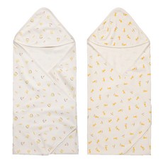 withorganic 孩童印花棉質包巾2件組 222款