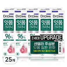 2080 닥터크리닉 잇몸치약 투, 140g, 25개