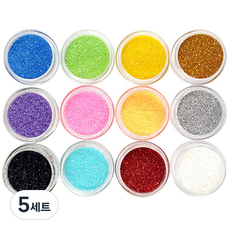 퍼니네일 샤인가루 12종 네일 글리터, 혼합 색상, 5세트