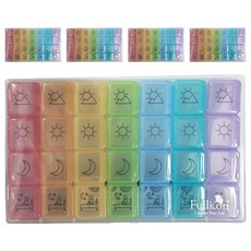 Fullicon 護立康 便攜式7日彩虹保健盒, PP塑料材質, 台灣設計, 5個