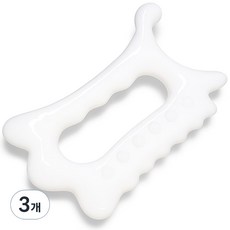 리빙망고 바디 얼굴 괄사 마사자기, 화이트, 3개