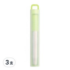 304不鏽鋼伸縮環保吸管, 小巧輕便 矽膠嘴設計, 1入, 3支