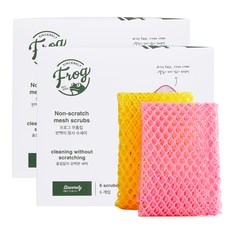 SINCERELY Frog防刮網狀洗碗布, 6入, 2盒