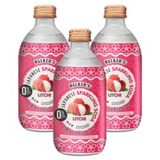 馬來西亞 WALKER'S 無糖氣泡飲 荔枝風味, 290ml, 3瓶