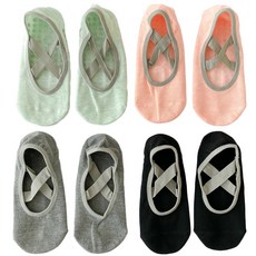 View Home 防滑低筒皮拉提斯瑜珈襪4件組