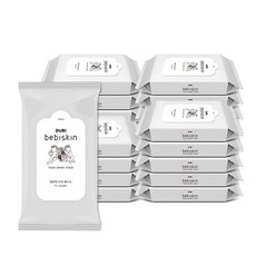 DURI 環保嬰兒濕紙巾補充包, 63g, 15張, 20包