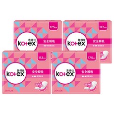 Kotex 靠得住 安全瞬吸護墊 無香, 加長型(17.5cm), 52片, 4包