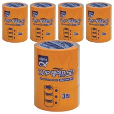 Alpha mall OPP 盒膠帶 48mm x 50m, 透明, 15入