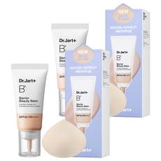 닥터자르트 더메이크업 비쓰리 베리어 뷰티밤 BB크림 SPF45 PA++++ + 퍼프 세트, 2호 미디엄(BB크림), 30ml, 2개