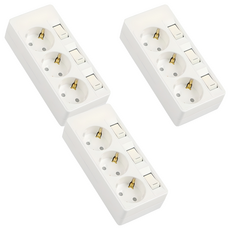 써보니 개별 절전형 멀티탭 16A 3구, 유백, 3개