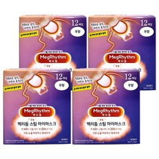 Kao 花王 MegRhythm 美舒律 蒸氣眼罩 純淨無香 12片, 約40度C溫熱蒸氣 SPA, 舒緩疲勞雙眼, 4盒