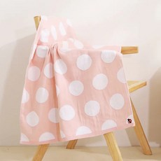 星紅織品 點點刺繡小瓢蟲浴巾 100%純棉 70x140公分, 粉色, 1條