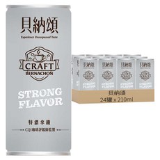 貝納頌 義式特濃拿鐵, 210ml, 24罐